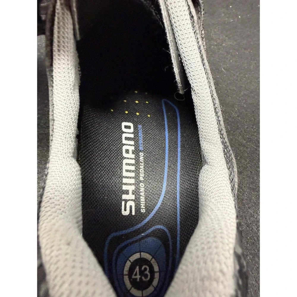 SHIMANO 47 R078L Road Cycling Shoes Black Silver SPD-SL Performance Athletic